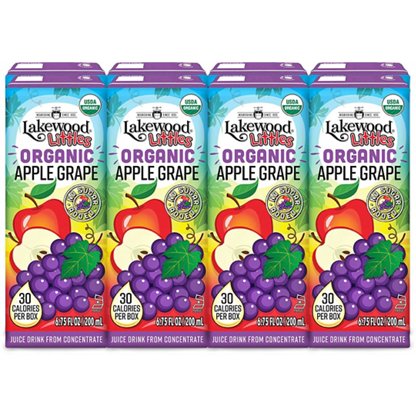 Lakewood Littles Organic Apple 8 Pack Juice Box, 6.8 oz | Central