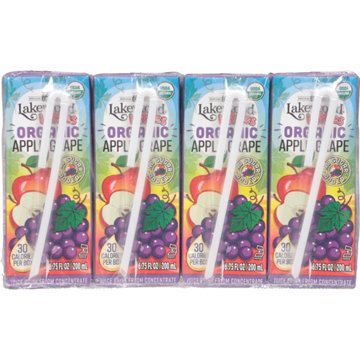 Lakewood Littles Organic Apple Grape Juice 8 pk Boxes