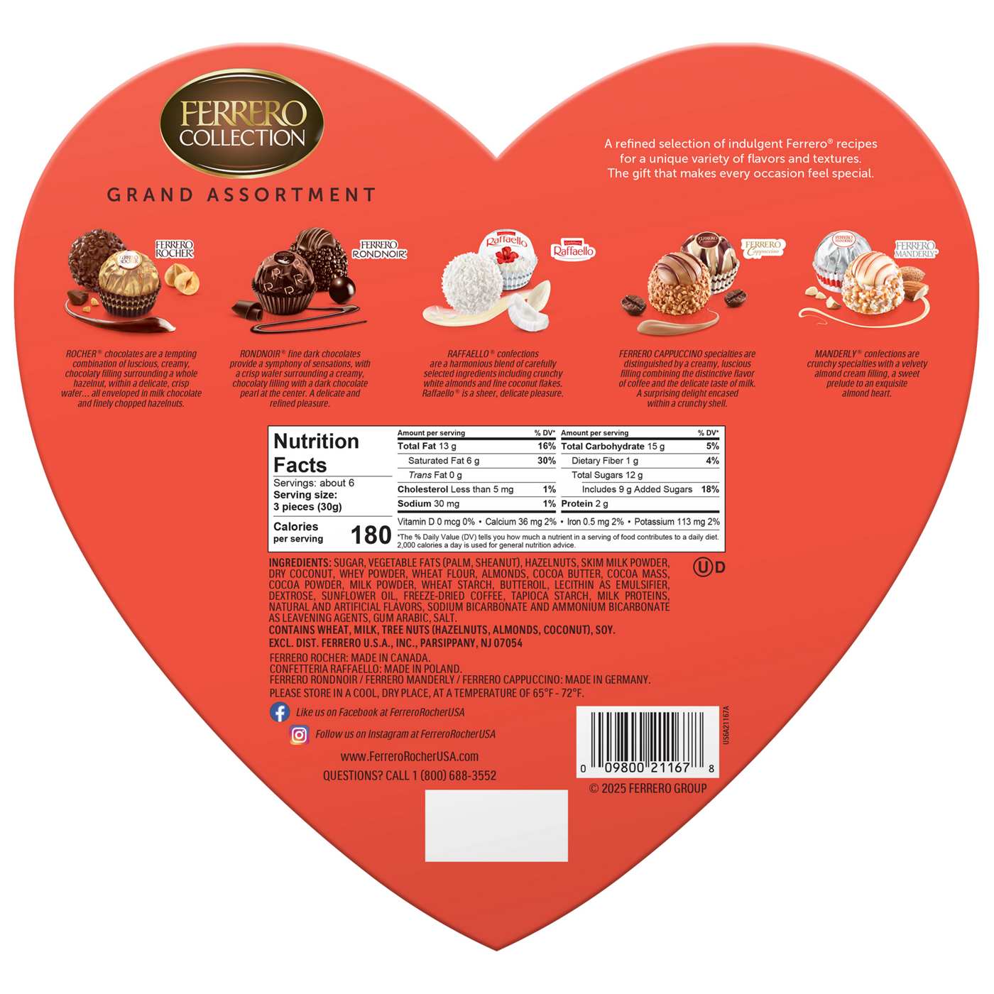 Ferrero Collection Grand Assortment Valentine's Candy Heart Gift Box; image 2 of 9