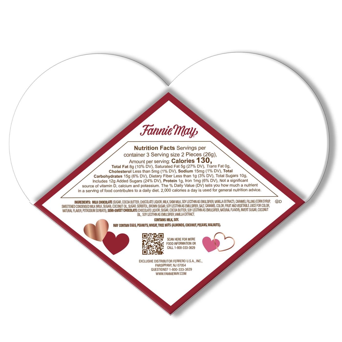 Fannie May Milk Chocolate Duet Valentine's Heart Gift Box; image 2 of 4