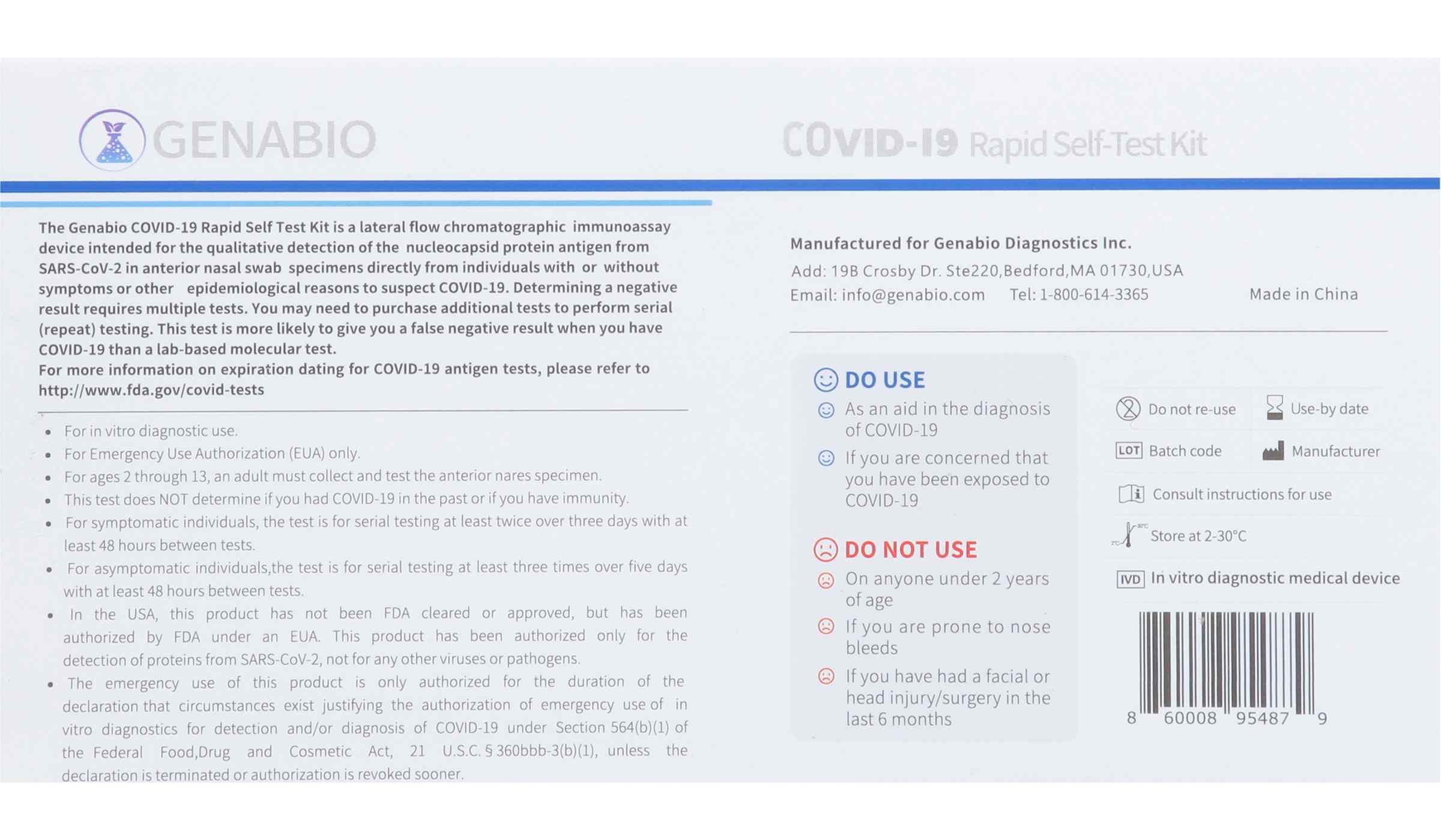 Genabio Covid-19 Rapid Self-Test; image 3 of 3
