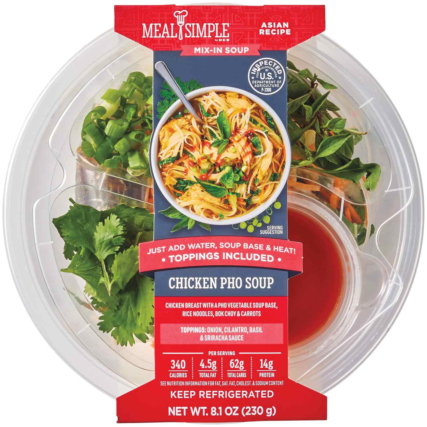 Meal Simple by H-E-B Chicken Pho Mix-In Soup; image 1 of 4
