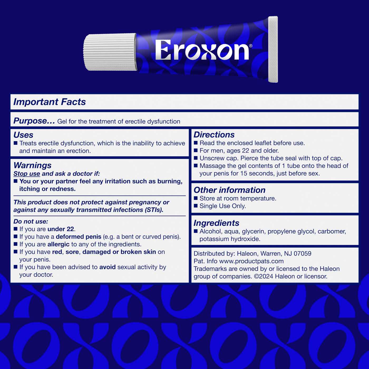 Eroxon Erectile Dysfunction Treatment Gel; image 6 of 11