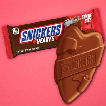 Snickers Chocolate Hearts Valentine's Candy Bars - Share Size