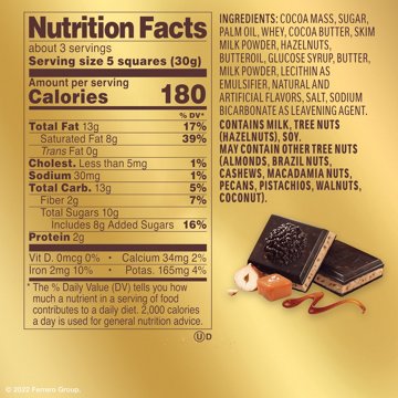 Ferrero Rocher Dark Hazelnut & Crunchy Salted Caramel Chocolate Bar