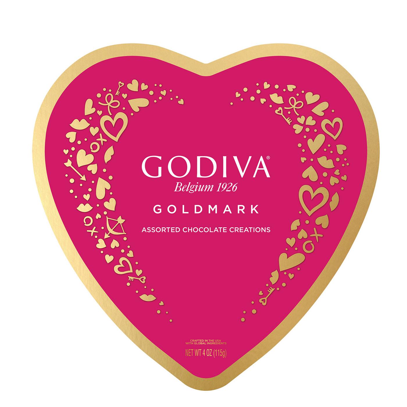 Godiva Goldmark Assorted Chocolate Creations Valentine's Heart Gift Box, 14 pc; image 1 of 2