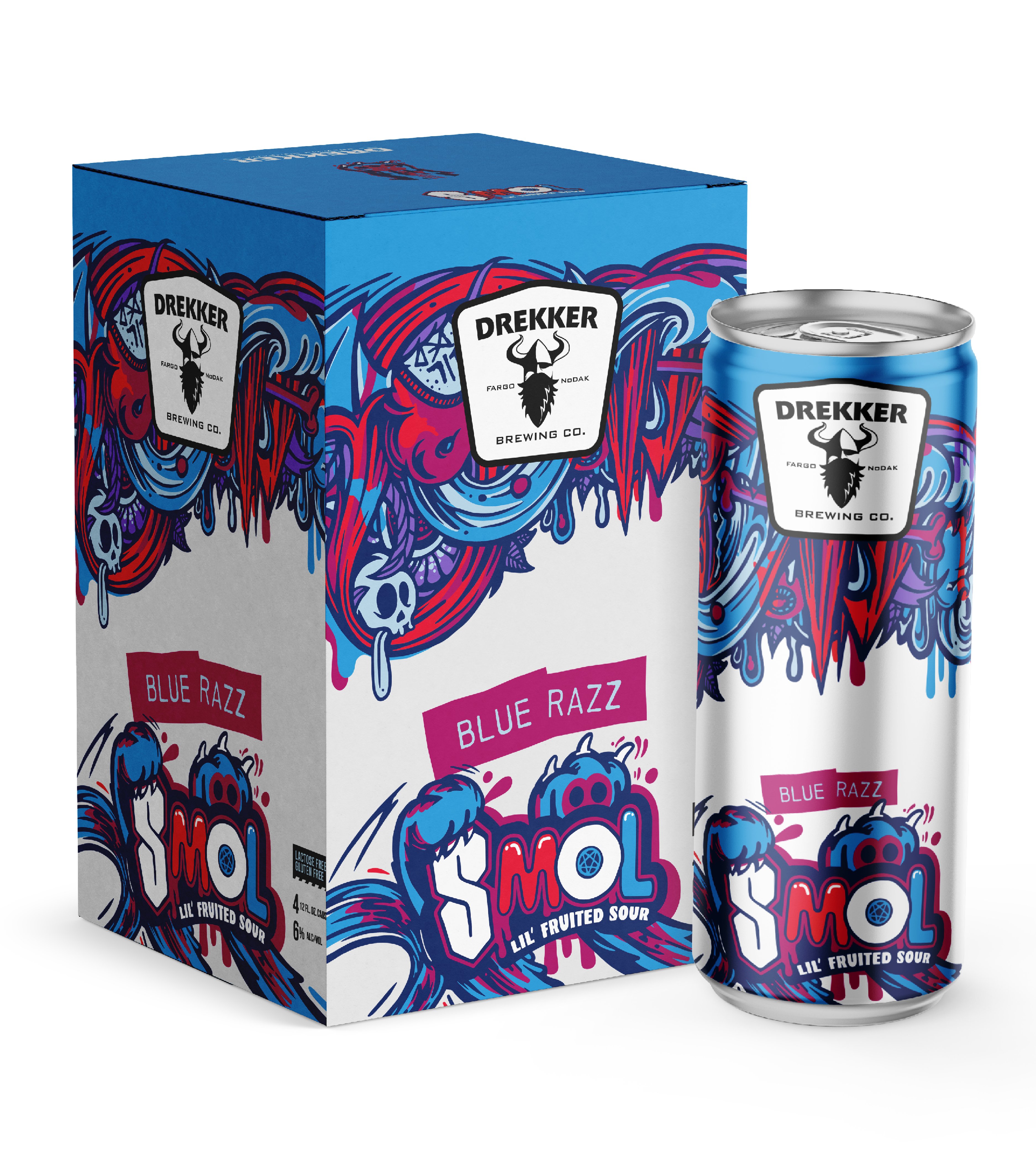 Drekker Brewing Co Smol Blue Razz Fruited Sour Beer 4 pk Cans - Shop ...