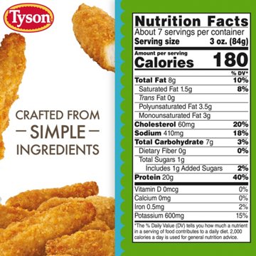 Tyson Lightly Breaded Chicken Strips