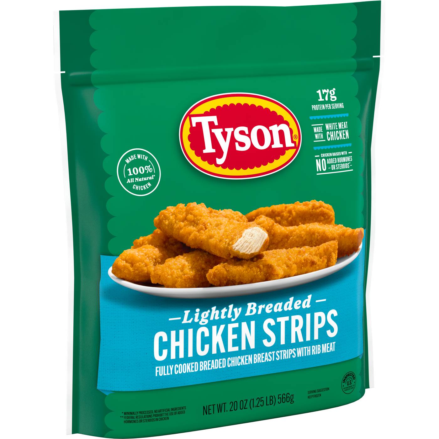 Tyson Fully Cooked Frozen Lightly Breaded Chicken Strips; image 3 of 4