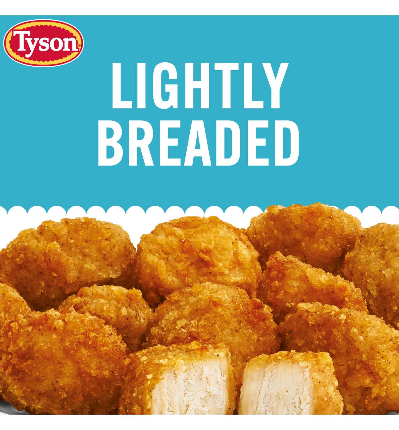 Tyson Lightly Breaded Boneless Chicken Bites; image 2 of 12