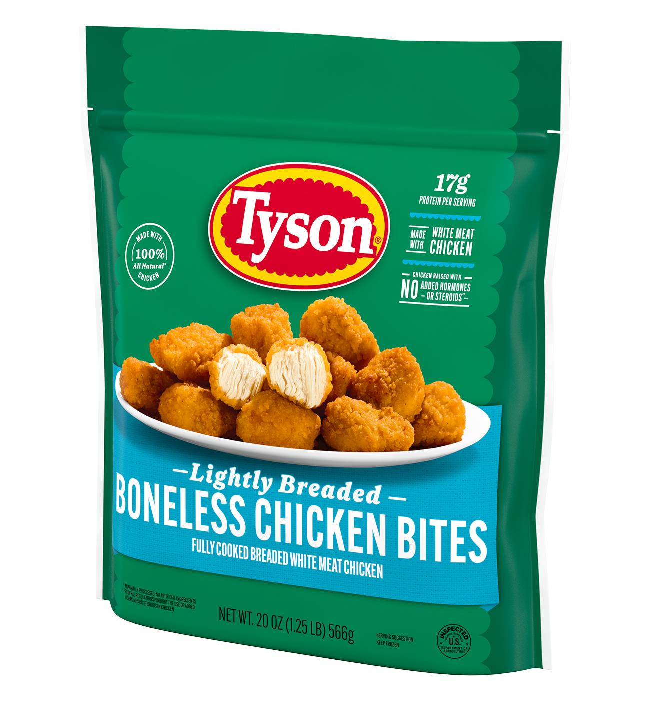 Tyson Lightly Breaded Boneless Chicken Bites; image 2 of 7