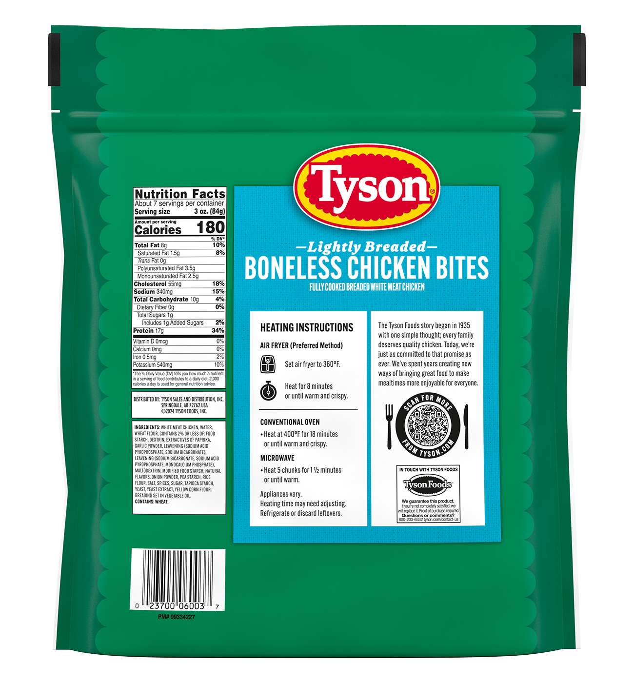 Tyson Lightly Breaded Boneless Chicken Bites; image 4 of 7