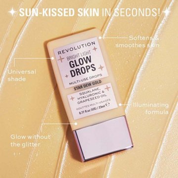 Makeup Revolution Bright Light Glow Drops - Star Dew Gold