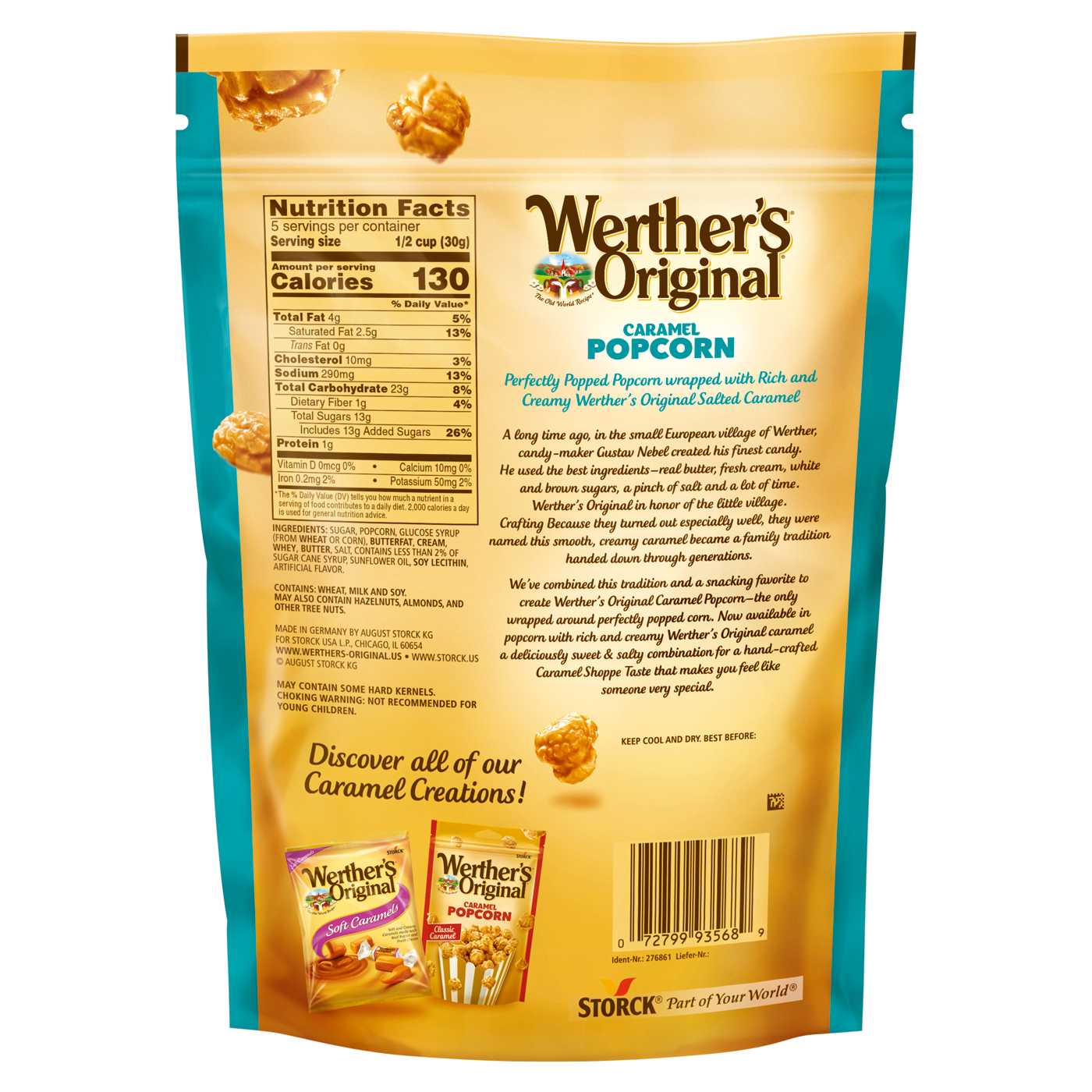 Werther's Original Salted Caramel Popcorn; image 2 of 2