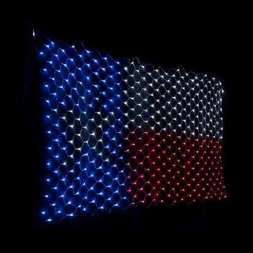Destination Holiday Texas Flag Light Curtain, 6.5' x 3.2'