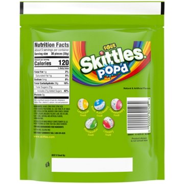 Skittles POP'd Sour Freeze Dried Candy, 5.5 oz