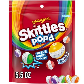 Skittles POP'D Originals Freeze Dried Candy, 5.5 oz
