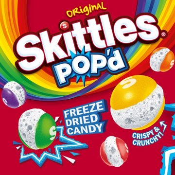 Skittles POP'D Originals Freeze Dried Candy, 5.5 oz