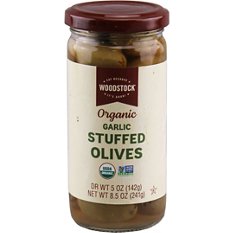 Woodstock Organic Garlic Stuffed Olives, 8.5 oz | Central Market