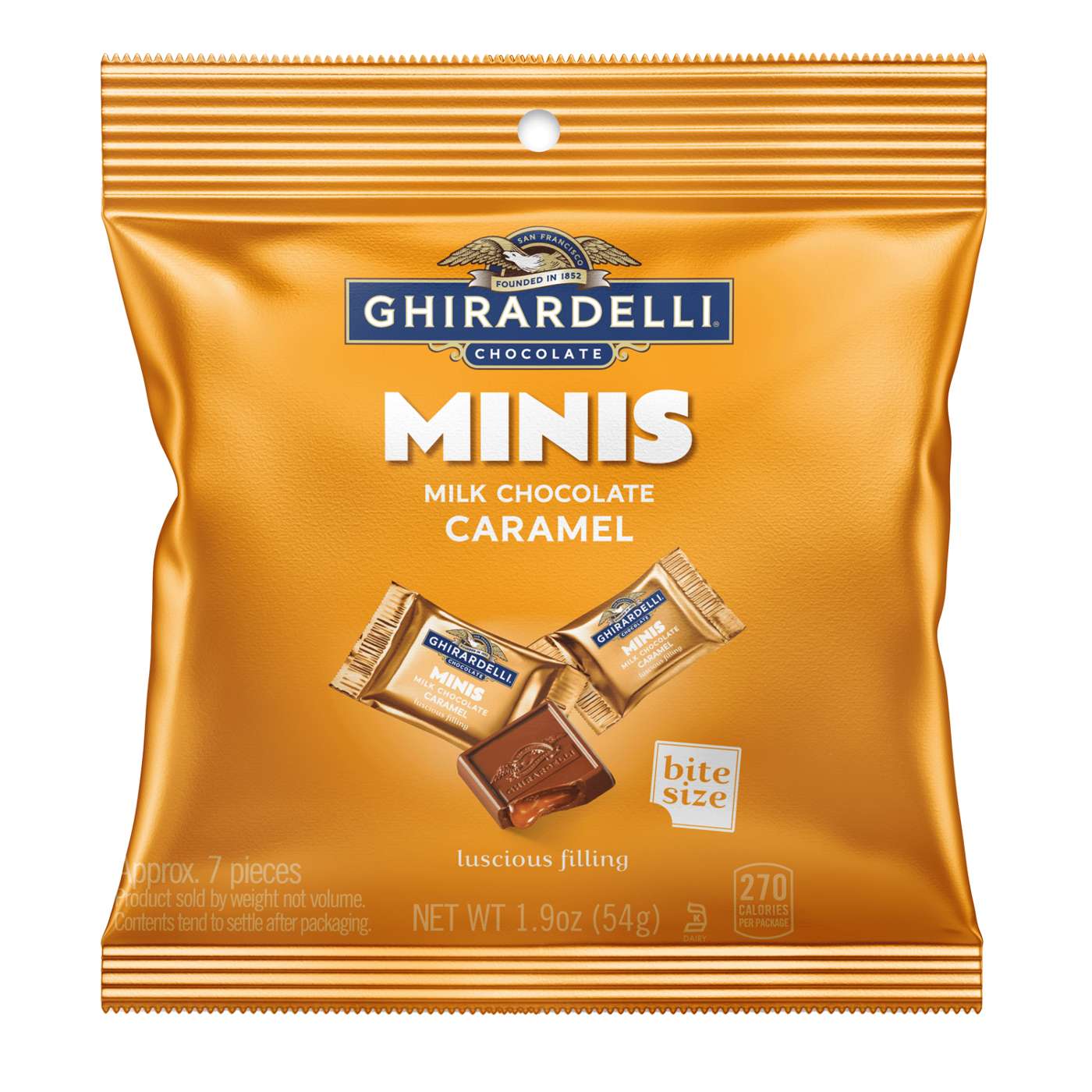 Ghirardelli Milk Chocolate Caramel Minis; image 1 of 6