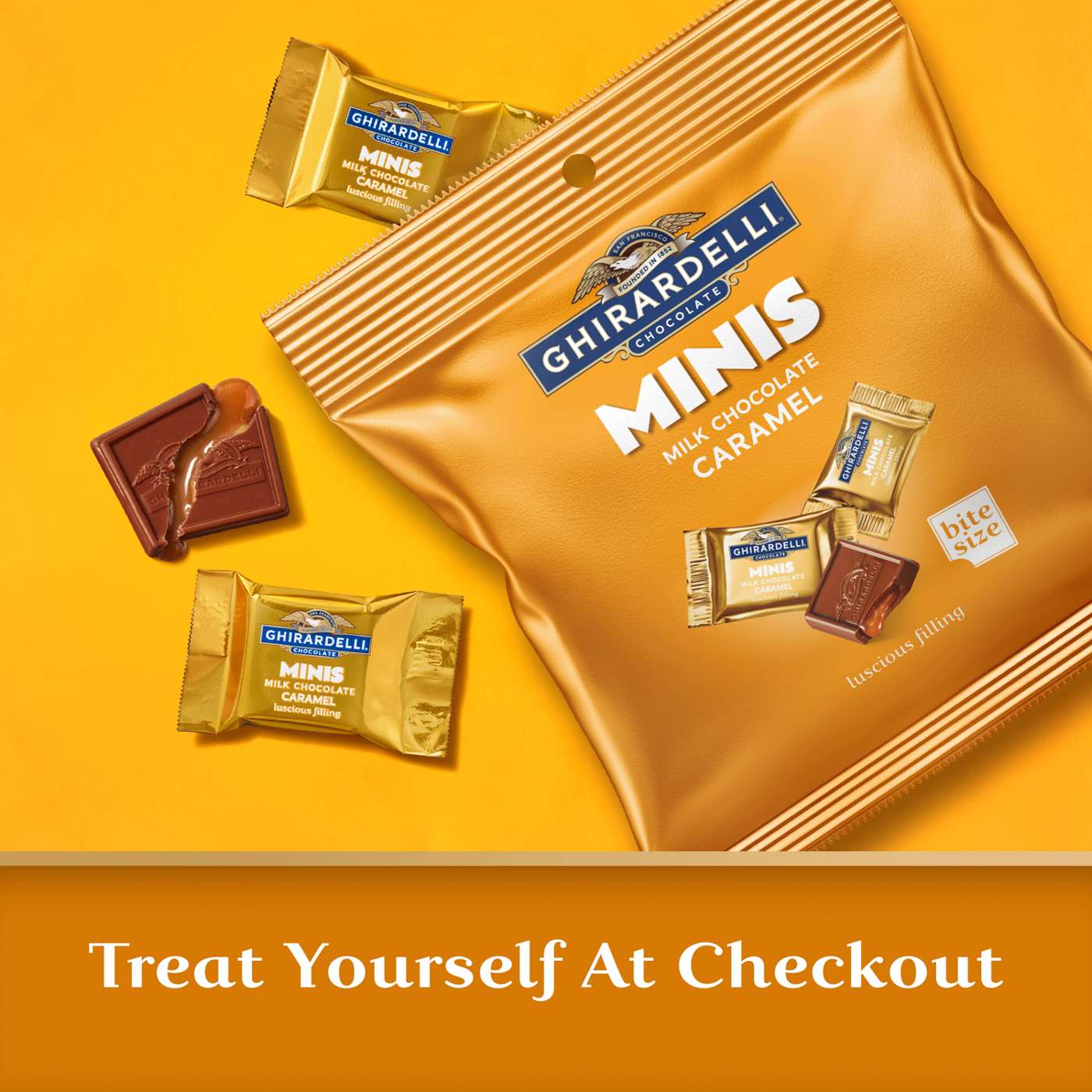 Ghirardelli Milk Chocolate Caramel Minis; image 5 of 6