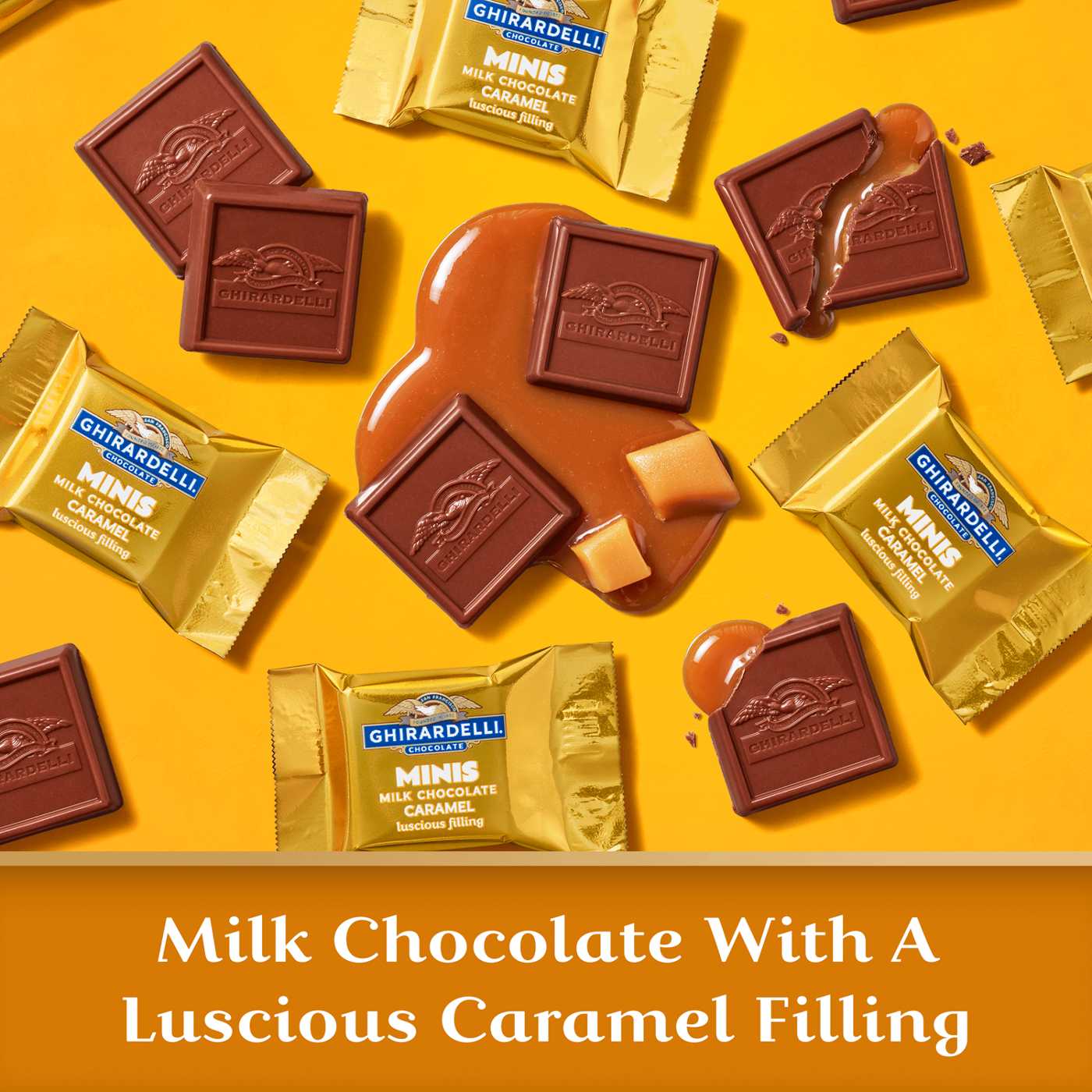 Ghirardelli Milk Chocolate Caramel Minis; image 6 of 6