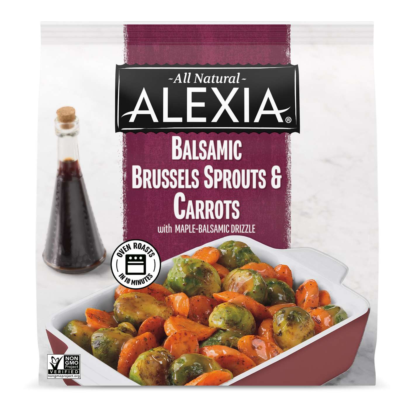 Balsamic Brussels Sprouts & Carrots with Maple-Balsamic Drizzle