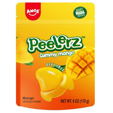 Amos Peelerz Gummy Mango Candy, 6 oz