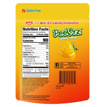 Amos Peelerz Gummy Mango Candy, 6 oz