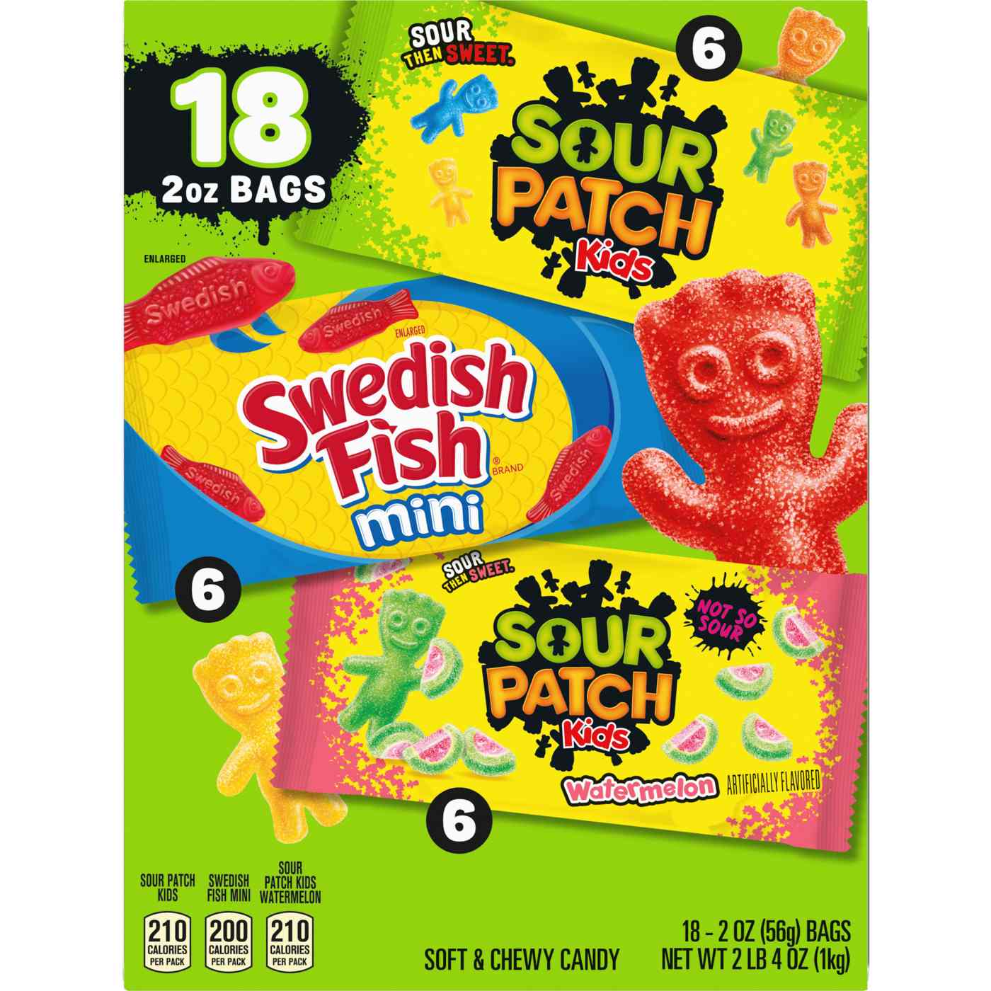 Sour Patch Kids & Swedish Fish Soft & Chewy Candy - Variety Pack; image 1 of 4