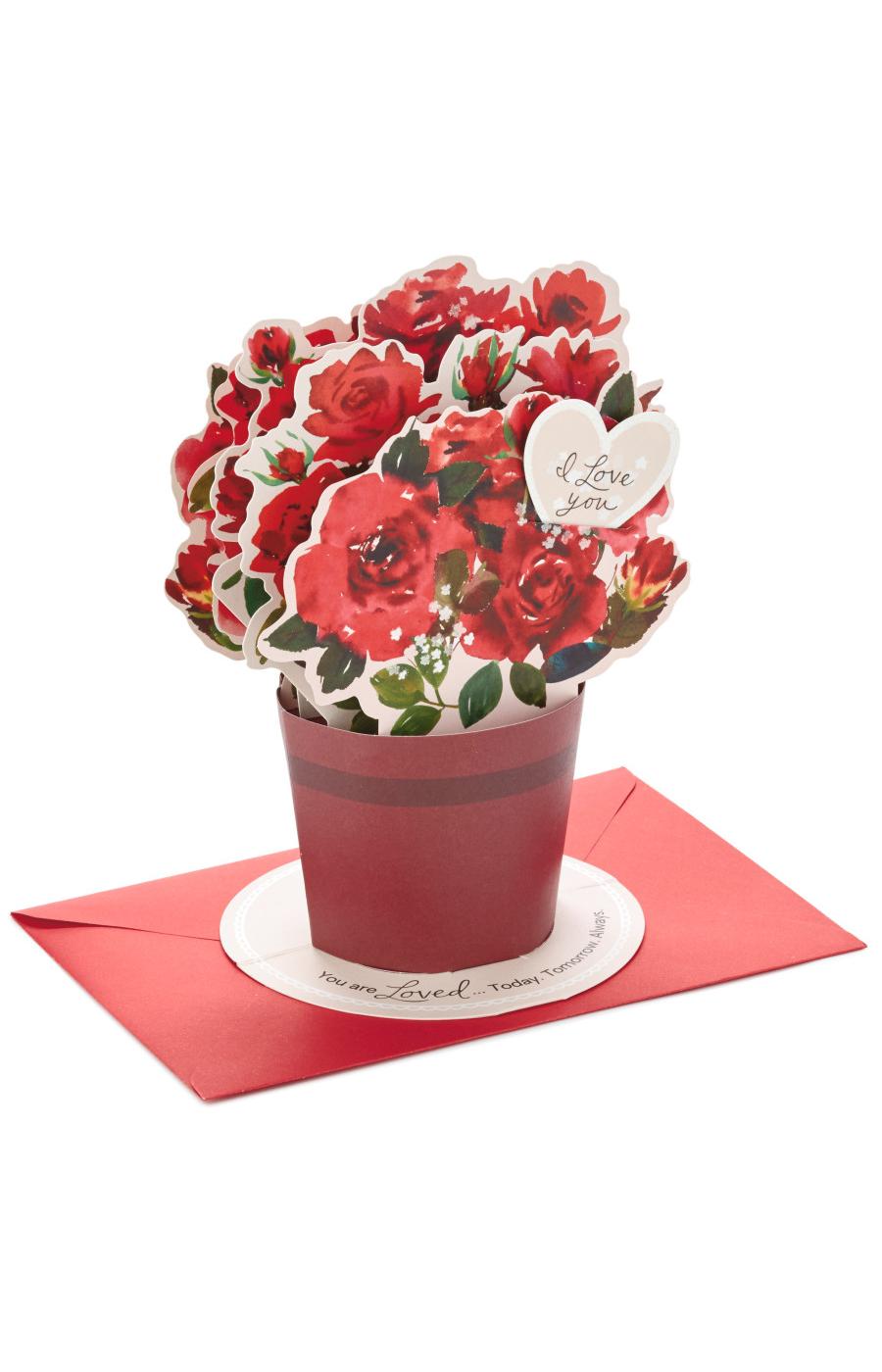 Hallmark Paper Wonder Pop Up Valentines Day Card, Displayable Bouquet (Today, Tomorrow, Always), S2; image 1 of 4