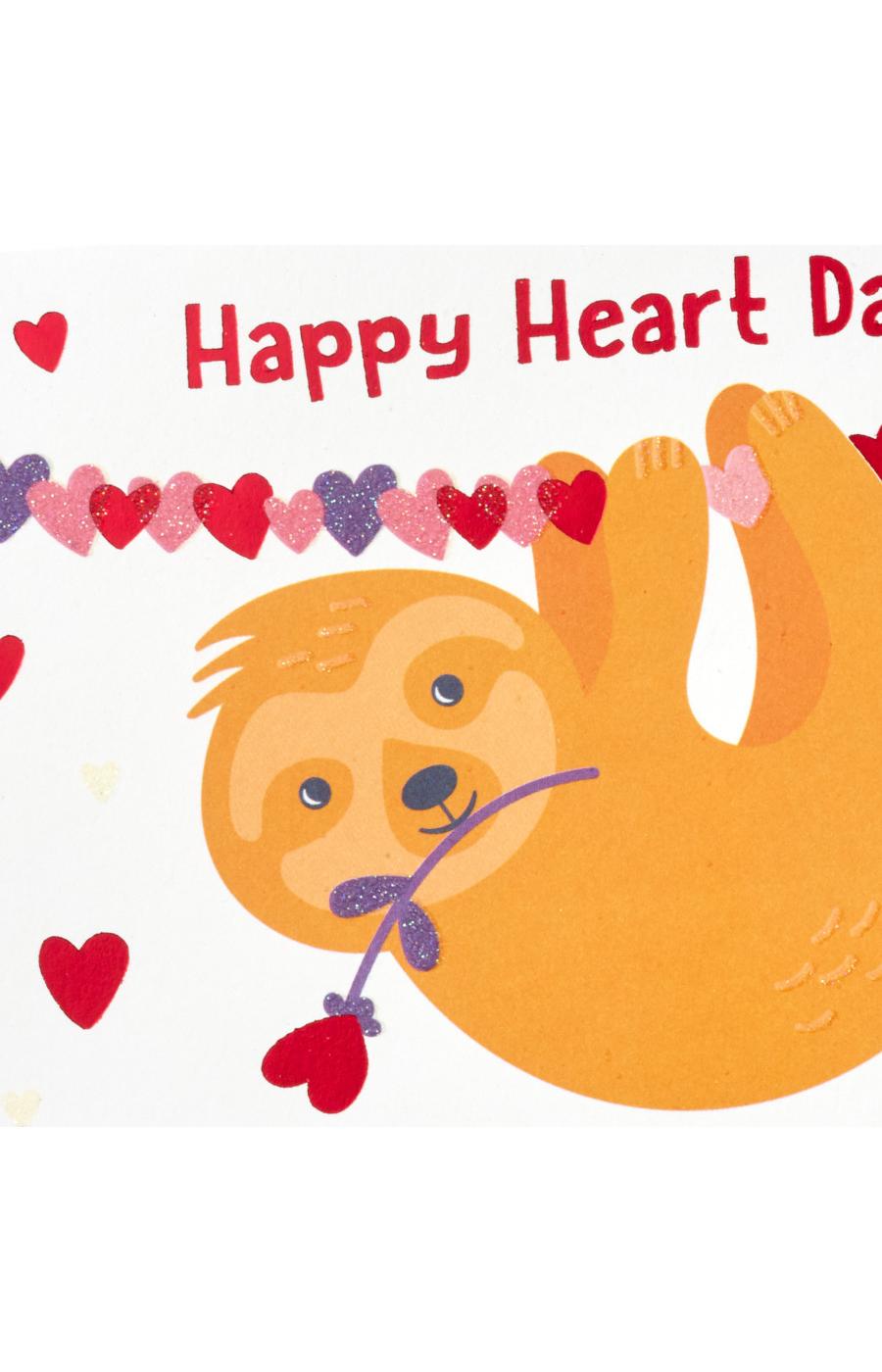 Hallmark Valentines Day Cards for Kids, Unicorn and Sloth, S16; image 2 of 6