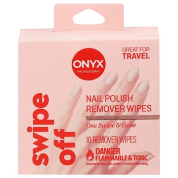 ONYX Professional Nail Polish Remover Wipes, 10 ct