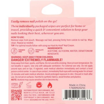 ONYX Professional Nail Polish Remover Wipes, 10 ct