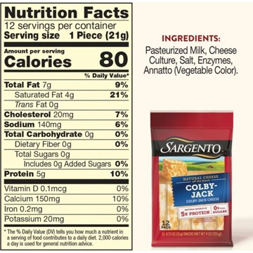 Sargento Colby-Jack Cheese Sticks