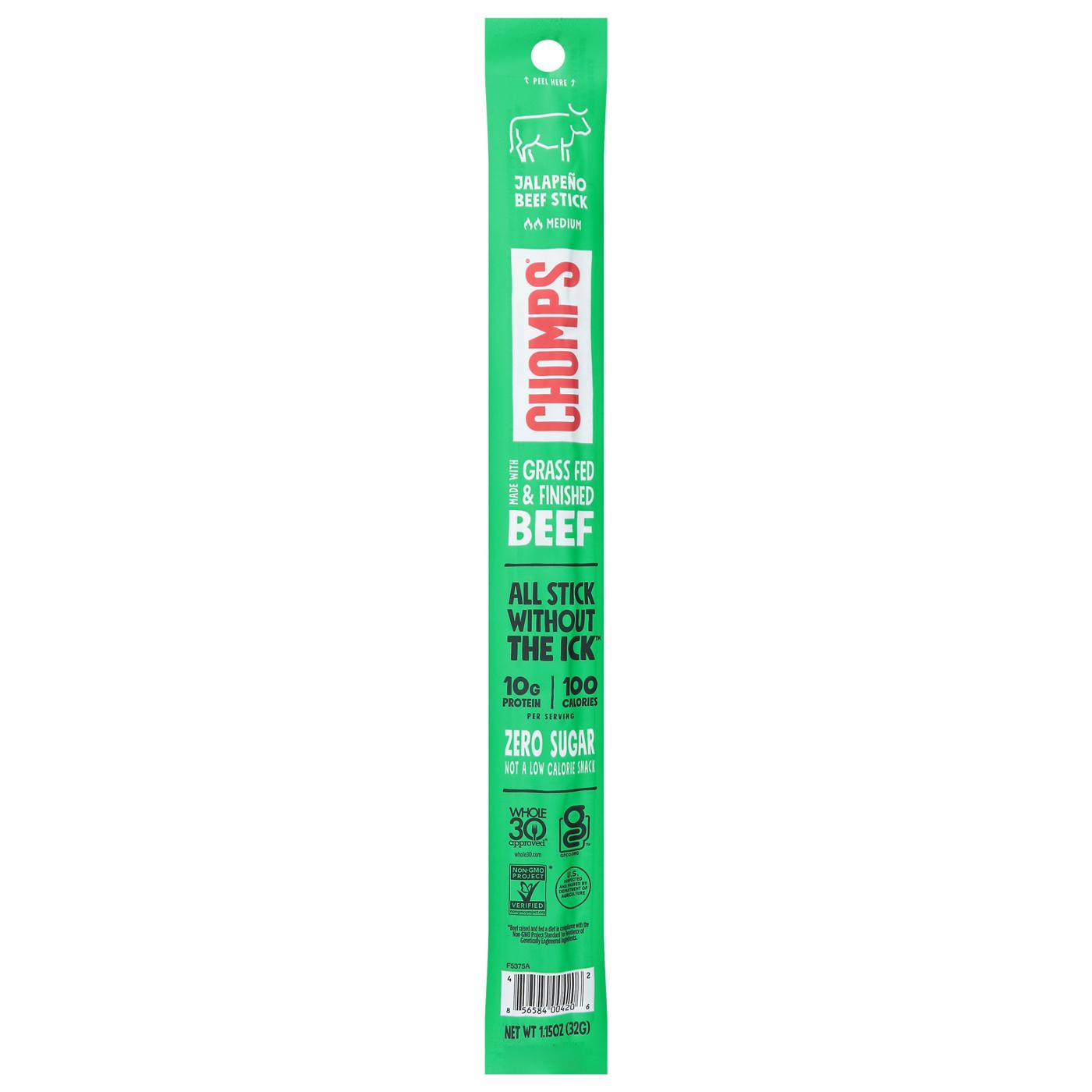 Chomps 10g Protein Jalapeño Beef Jerky Meat Stick; image 1 of 2