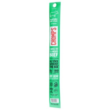 Chomps 10g Protein Jalapeño Beef Jerky Meat Stick, 1.15 oz