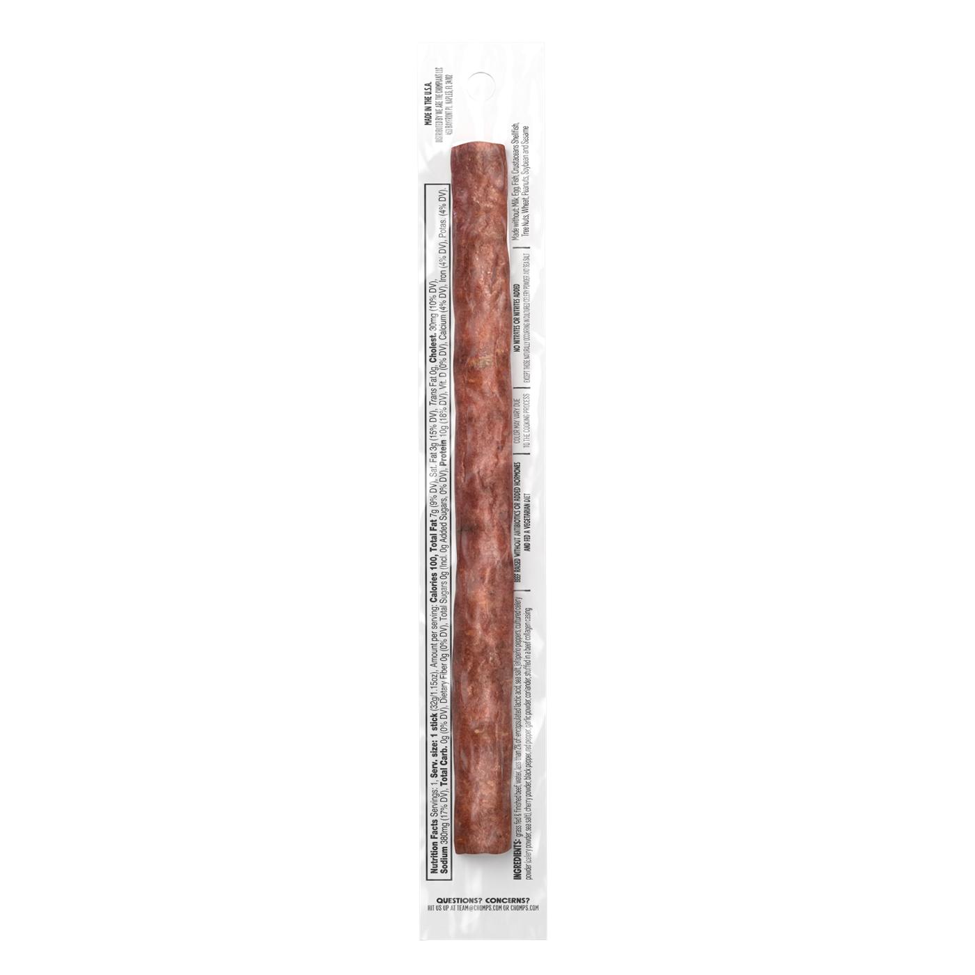 Chomps 10g Protein Jalapeño Beef Jerky Meat Stick; image 2 of 2