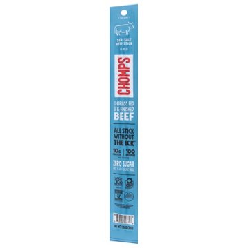 Chomps 10g Protein Sea Salt Beef Jerky Meat Stick, 1.15 oz
