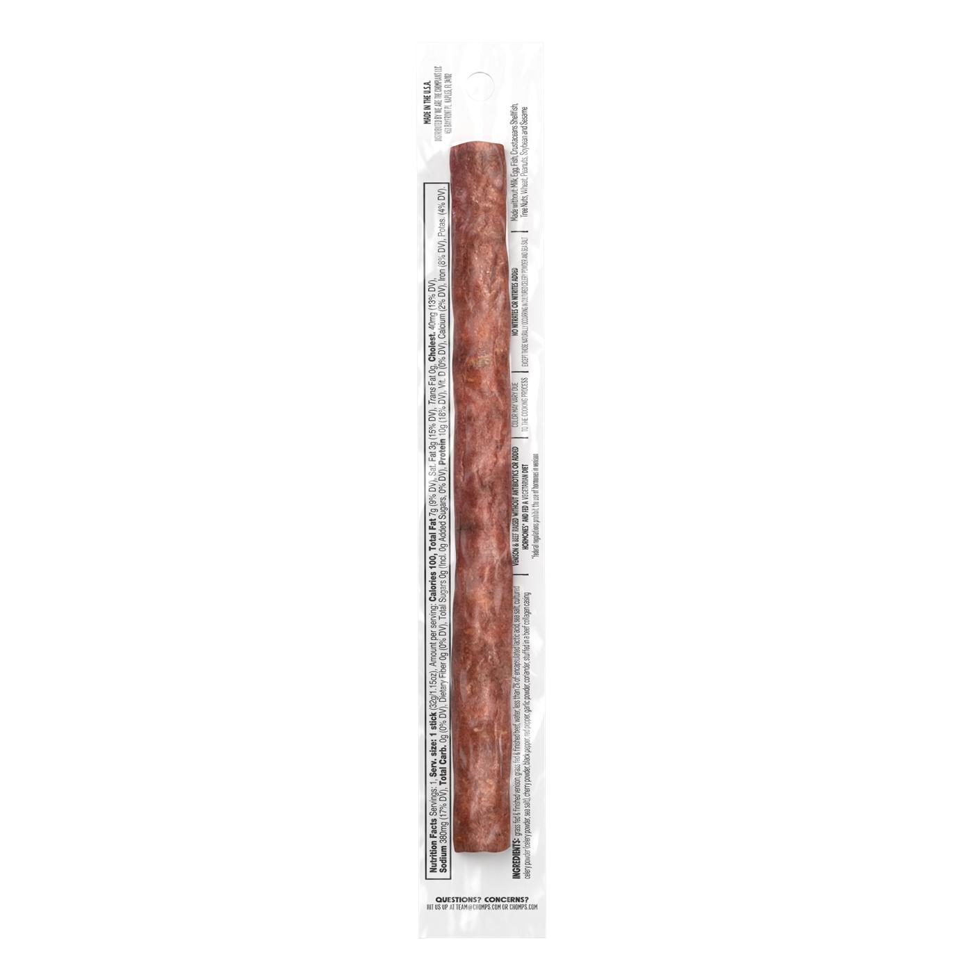 Chomps 10g Protein Salt & Pepper Venison Jerky Meat Stick; image 2 of 2