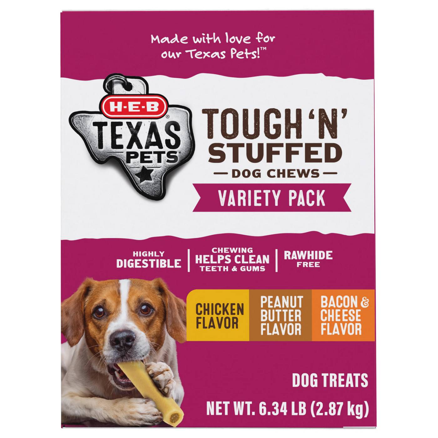 H-E-B Texas Pets Tough 'N' Stuffed Dog Chew - Variety Pack; image 3 of 4