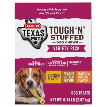 H-E-B Texas Pets Tough 'N' Stuffed Dog Chew - Variety Pack, 36 ct