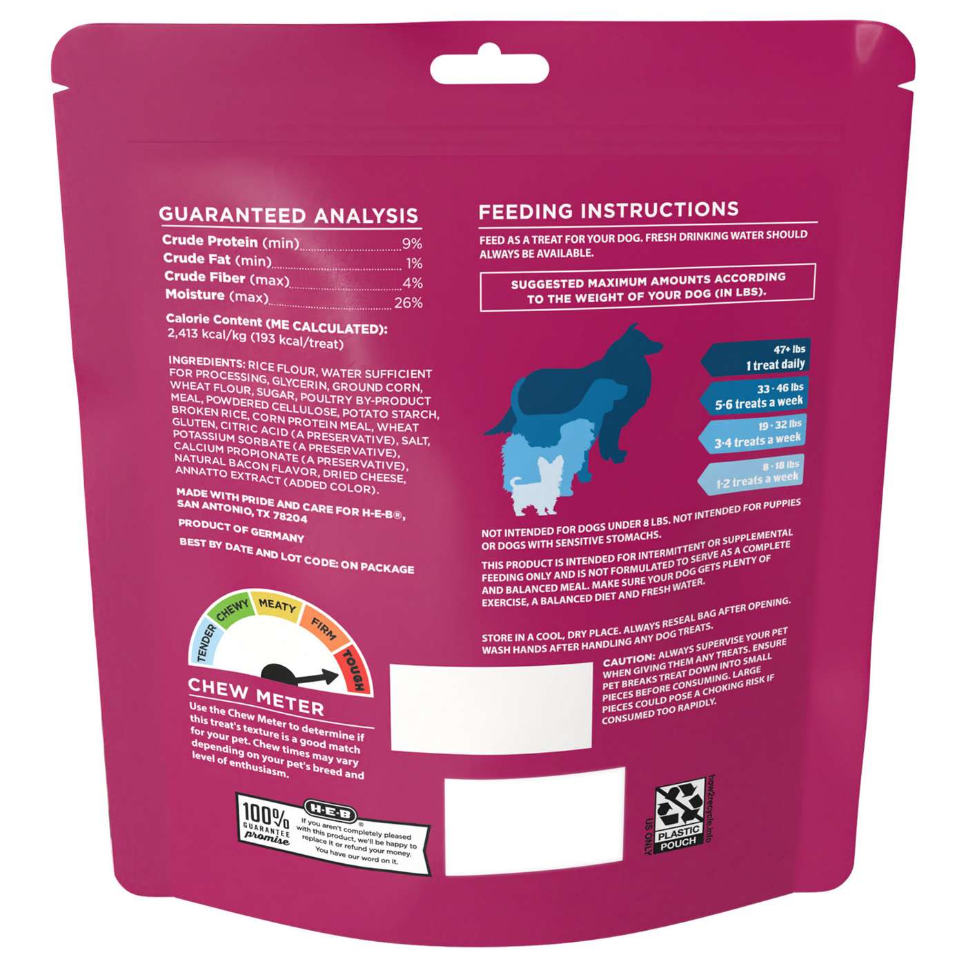 H-E-B Texas Pets Tough 'N' Stuffed Dog Chew - Bacon & Cheese; image 2 of 2