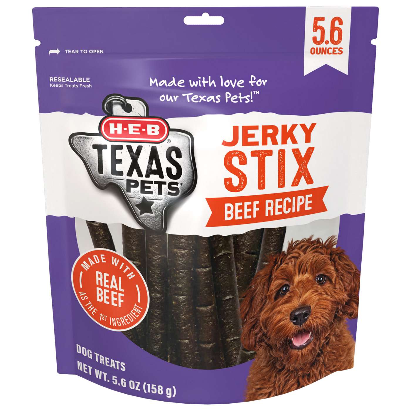 H-E-B Texas Pets Jerky Stix Dog Treats - Beef Recipe; image 1 of 2