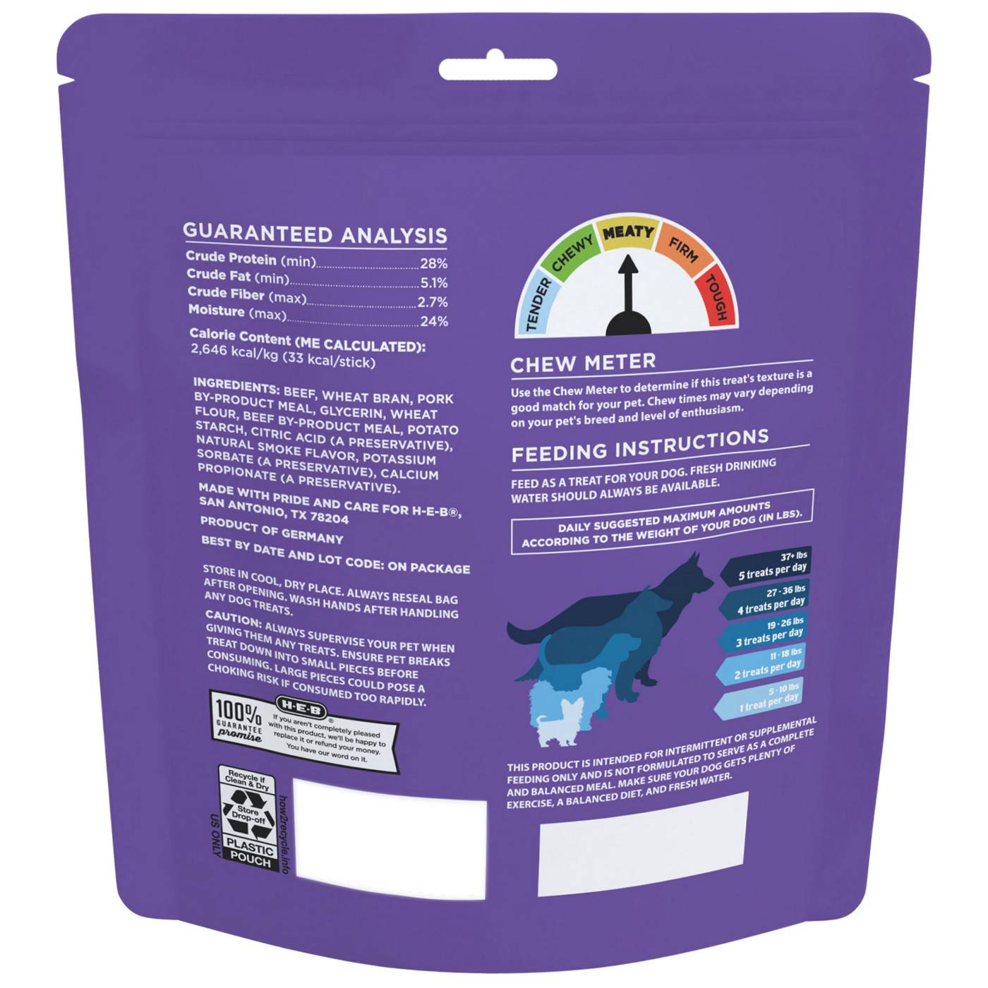 H-E-B Texas Pets Jerky Stix Dog Treats - Beef Recipe; image 2 of 2