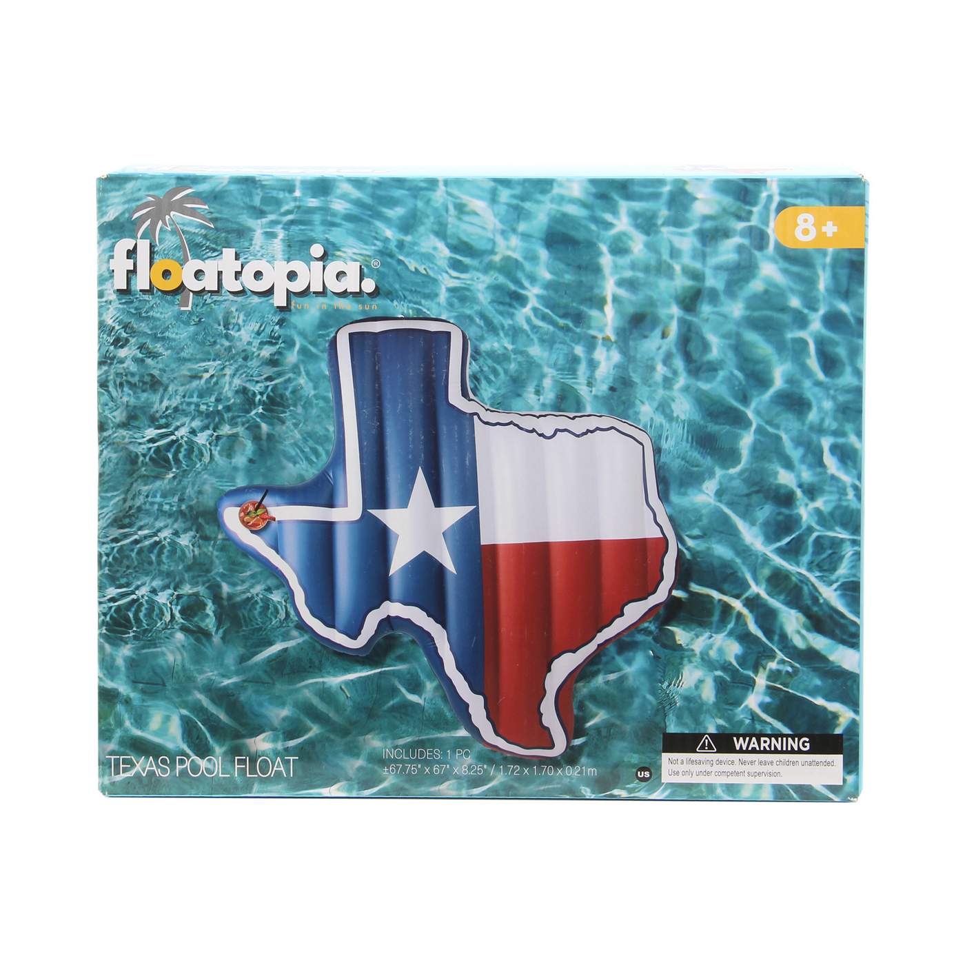 Floatopia Texas Shaped Inflatable Pool Lounge; image 2 of 3