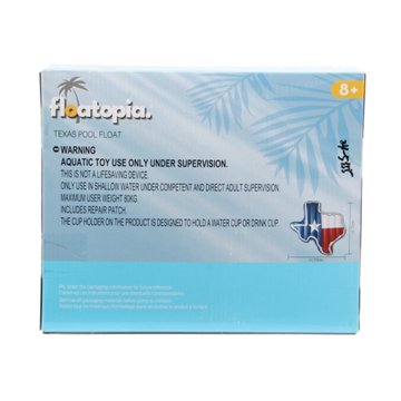 Floatopia Texas Shaped Inflatable Pool Lounge, 67"