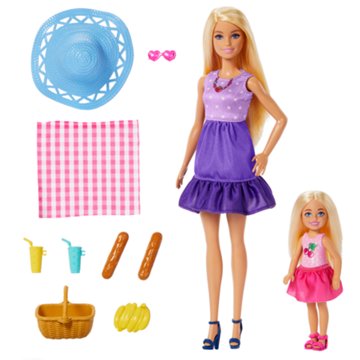 Barbie Family & Friends Malibu & Chelsea Sister Picnic Set