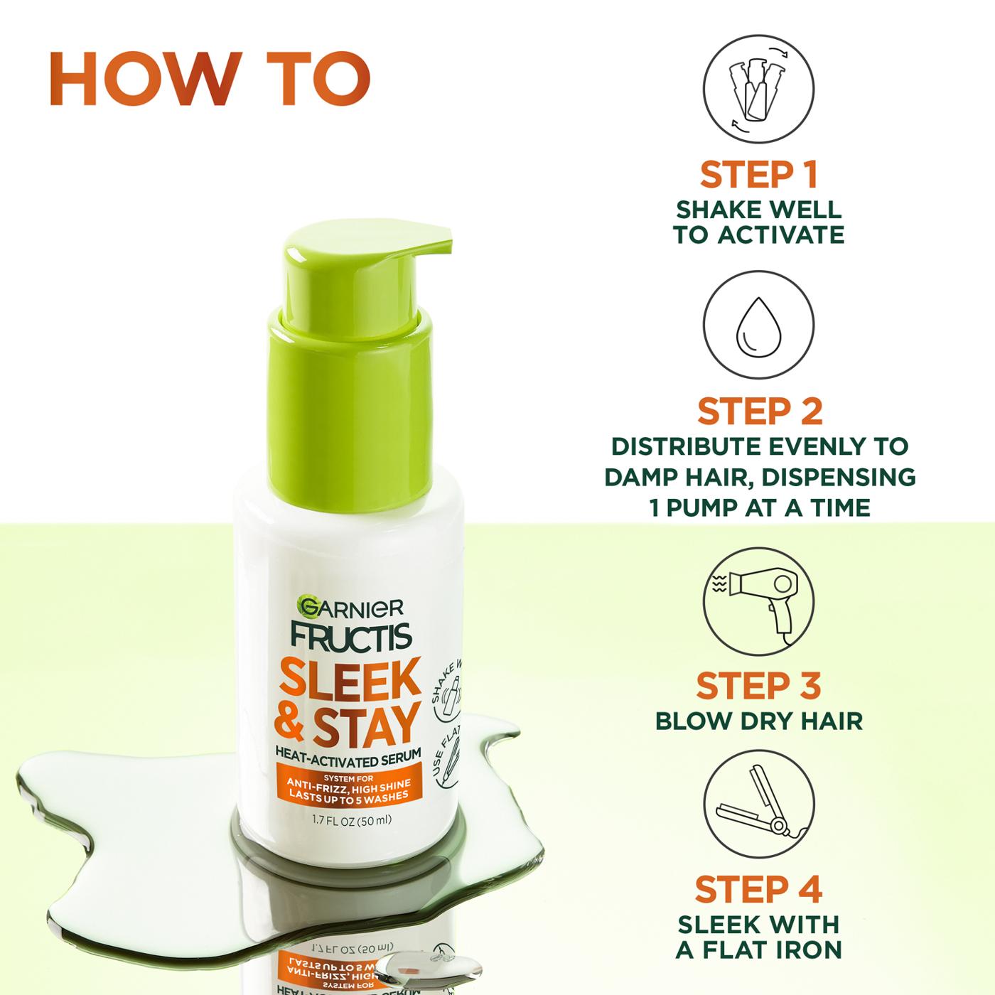 Fructis Sleek & Stay Sleek & Stay Leave-In Serum; image 4 of 6