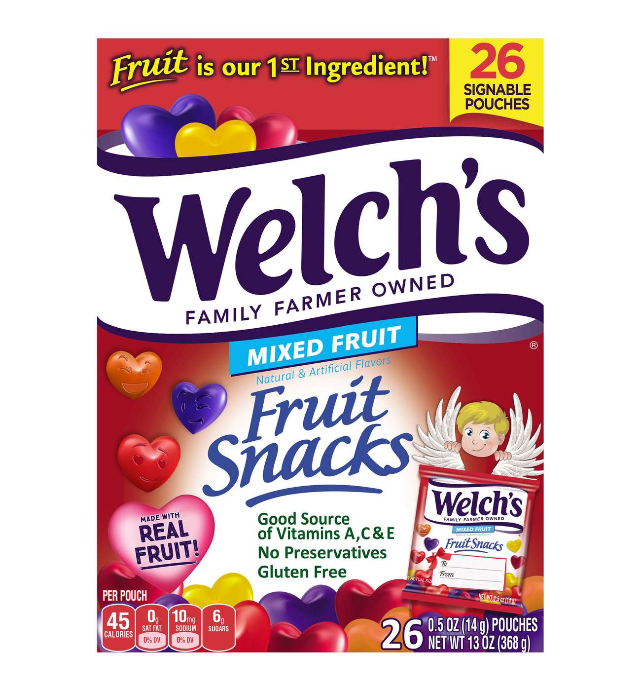 Welch's Fruit Snacks Valentines Mixed Fruit; image 1 of 2